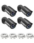 ZOSI 4 Pack Add-on 5MP Security Bullet POE Outdoor IP Cameras 120ft Night Vision