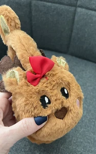 Laura Ashley Girls Earmuffs Plush Furry Reindeer Ear Muffs - Picture 1 of 9