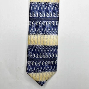 Giorgio Bissoni Herren Krawatte 4 "formell 100 % Seide blau & gold Handarbeit - Bild 1 von 10