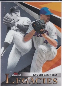 Jacob DeGROM Topps Finest LEGACIES New York Mets Baseballkarte mit Tom Seaver - Bild 1 von 2
