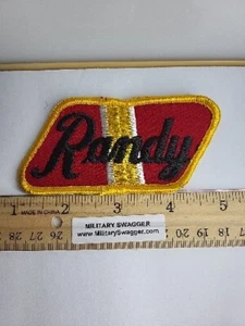 Chaqueta Randy Sombrero Camisa Parche Nombre Etiqueta Insignia Personalizada De Colección Años 70 Costura 1F - Imagen 1 de 3