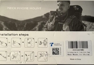 Magnetic Neck Phone Holder Hands Free Cell POV/Vlog Selfie Mount. - Photo 1 sur 2