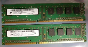 2 Micron MT8JTF51264AZ-1G6E1 (2x4GB) 1RX8 (8GB Total) PC3-12800U Desktop RAM - Picture 1 of 4