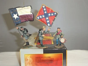 CONTE ACW57126 TEXAS BRIGADE FLAGBEARERS + DRUMMER METAL TOY SOLDIER FIGURE SET - Picture 1 of 1