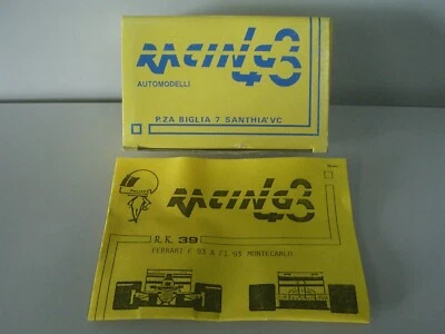 RACING 43 RK 39 FERRARI F93A MONTECARLO '93 EDIZIONE LIMITATA SCALA 1/43 METALLO - Immagine 1 di 2