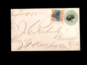 CUBIERTA REGISTRADA #119 EN 3¢ ENTERA A TEXAS - Imagen 1 de 2