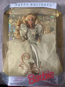 Mattel 1992 Happy Holidays Special Edition Barbie Doll in box #1429 Damaged - Picture 1 of 3