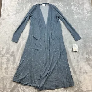 Cardigan donna LuLaRoe taglia XS blu a righe lungo spolverino nuovo con etichetta - Foto 1 di 5