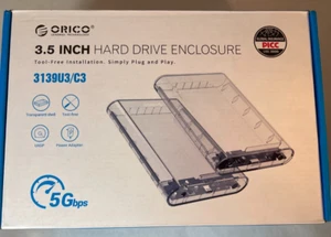 ORICO Transparent 3.5 inch HDD Enclosure External Hard Drive Disk Case for 2.5' - Afbeelding 1 van 4