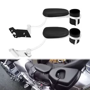 Chrome Rear Passenger Arm Rests With Drink Holder Fit For Gold Wing 01-17 GL1800 - Foto 1 di 12