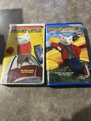 Stuart Little & Stuart Little 2 VHS Lot 2000 2002 Clamshell Case Movie - Image 1 of 3