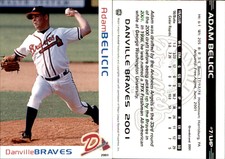 Adam Belicic 2001 Grandstand Danville Braves #NNO Card *AutographDen*