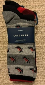 COLE HAAN Men's 3 Pair Multicolor Combed Cotton Crew Socks Sz 7-12 NWT - Picture 1 of 2