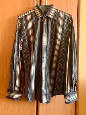 Camisa de vestir Express Design Studio para hombre hecha en Turquía 100 % algodón talla M Foto 1 de 4