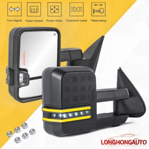 Power Heated Tow Mirrors For 2007-2013 Chevy Silverado Suburban GMC Sierra 1500 - Foto 1 di 16