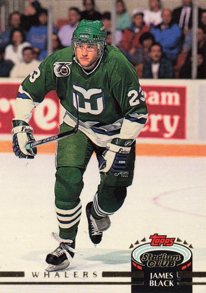 1992-93 Topps Stadium Club #303 James Black Hartford Whalers NHL Hockey Card - Image 1 of 2
