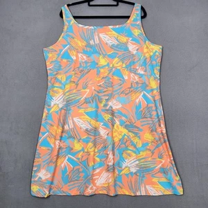Columbia PFG Dress Womens 2X Tropical Print Sleeveless Summer Fishing Outdoor - Picture 1 of 7