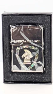 NEW Zippo PUERTA DEL SOL Lighter Knight Emblem Inlay Design Made in USA w/ Box - Picture 1 of 7