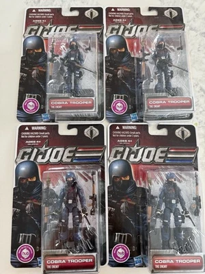 GI JOE 30TH ANNIVERSARY SERIES 2 COBRA The Enemy TROOPER MOC Lot Of 4 - Image 1 of 2