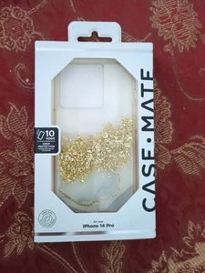 Iphone 14 Pro Case Mate Case Clear On Top, Gold Glittery Design, Cm049202 - Zdjęcie 1 z 1