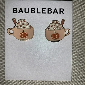 BaubleBar x Anthropologie NWT Pumpkin Latte Stud Earrings - Picture 1 of 3