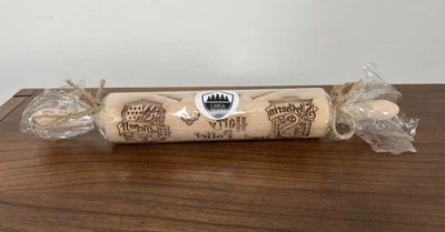 Wood Embossing Rolling Pin Harry Potter Designs Cookies Roller Wooden NEW Gift - Image 1 of 4