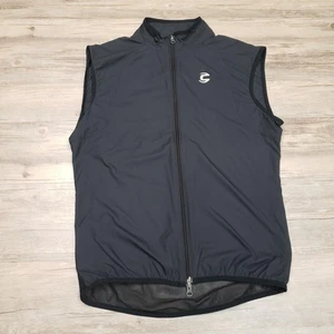 Cannondale Cycling Vest Mens Medium Black Windproof Gilet Full Zip Mesh Back - Picture 1 of 10