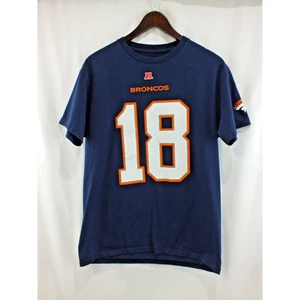 Peyton Manning Denver Broncos camicia uomo media NFL abbigliamento squadra blu 18 - Foto 1 di 11