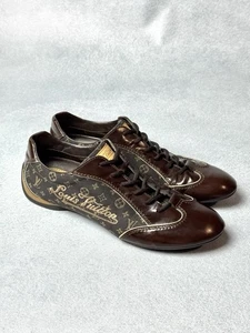 Vintage Louis Vuitton Sneaker Leder Braun Monogramm Retro Y2K Damen Größe 38,5 - Bild 1 von 21
