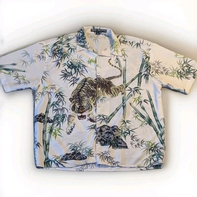 日本品牌 盒子 办公室 岛 日本 MOTIF TIGER 夏威夷衬衫 大号 A — 第 1/4 张图片