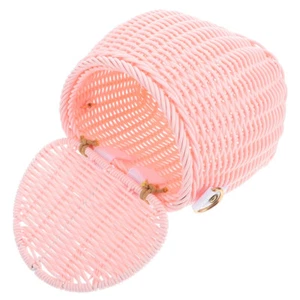 Mädchen Kinder Fahrradkorb Rosa Niedlicher Fahrrad Roller Dreirad Weidenkorb - Bild 1 von 12