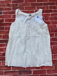 Canotta Eileen Fisher a righe ombra $158 in osso taglia L - Foto 1 di 4