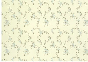Dollhouse Miniature Wallpaper Brodnax Green Brown Floral "Empress" 1:12 Scale - Picture 1 of 4
