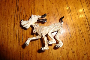 SUPER RARE Vintage Disney Pluto Dog Pin Brooch Enamel Rhinestones 1930-1940s - Picture 1 of 12