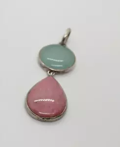 Gota Tous de plata de ley 925 con 2 jades semipreciosos? Piedras 12g 62,6mm - Imagen 1 de 11