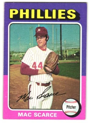 Mac Scarce 1975 Topps Mini #527 Philadelphia Phillies EX+ - Image 1 of 2
