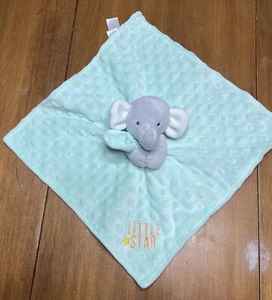 Child of Mine by Carter's Little Star Elephant Lovey Security Blanket Green Gray - Picture 1 of 5