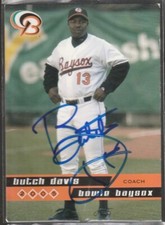 2005 Grandstand Bowie Baysox Butch Davis IP autograph signed card