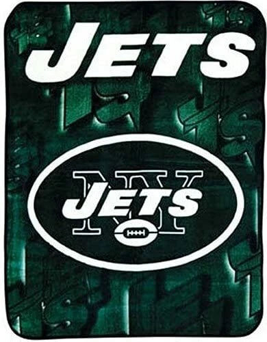 NFL New York Jets Manta Doble 60" X 45" Lanzamiento Acrílico Nueva Foto 1 de 1