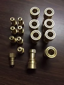 8 SETS OF CARPET CLEANING 1/4" BRASS QUICK COUPLER DISCONNECT FOR SOLUTION HOSES - Picture 1 of 1