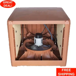 Down Draft Roof Plastic Evaporative Axial Fan Cooler 4,800 CFM 115-Volt 2-Speed - Picture 1 of 12