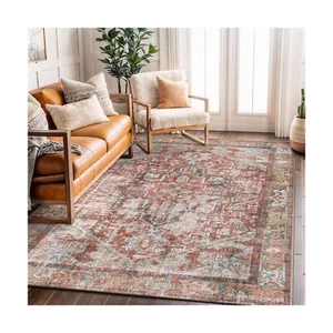 Rugshop Vintage Boho Medallion Machine Washable Non Slip Area Rug Ideal for L... - Picture 1 of 9