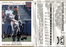 Victor Martinez Signed 2002 Grandstand Eastern T/P #NNO RC Card Auto AU