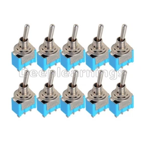 5 STCK. Mini 6A 125V AC SPDT MTS-102 3-polig 2 Positionen Ein-Ein-Kippschalter Praktisch - Bild 1 von 4