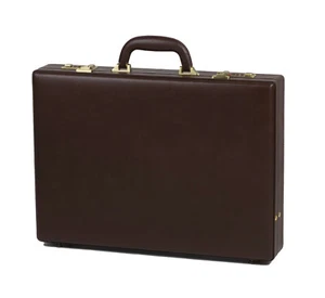 Quindici Echtleder Erweiterung Attache Etui zwei Kombinationsschlösser QD-0003-BR - Bild 1 von 4