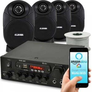 Bar/Restaurant Bluetooth Wall Speaker System - Background Music Wireless Amp Kit - Picture 1 of 4