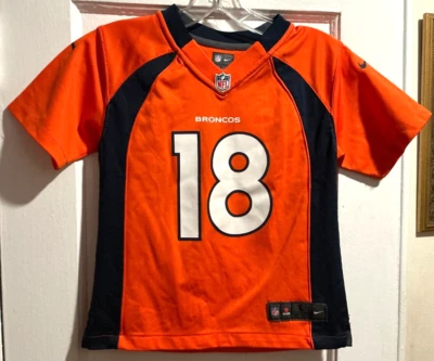Camiseta de los Denver Broncos Nike On Field NFL Peyton Manning #18 Fútbol Juvenil L (6-7 Foto 1 de 4