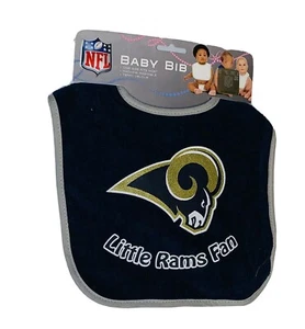 NWT !! Los Angeles Rams NFL Baby Bib Blue - Picture 1 of 2