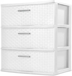 Cajonera Para Ropa De Plastico Torre Organizador Gavetas Con 3 Cajones Blanca US - Picture 1 of 12