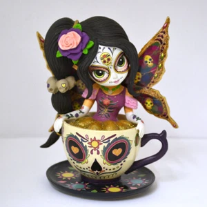 Calming Camila Sugar Skull Fairy in a Teacup Jasmine Becket Griffith - Foto 1 di 1